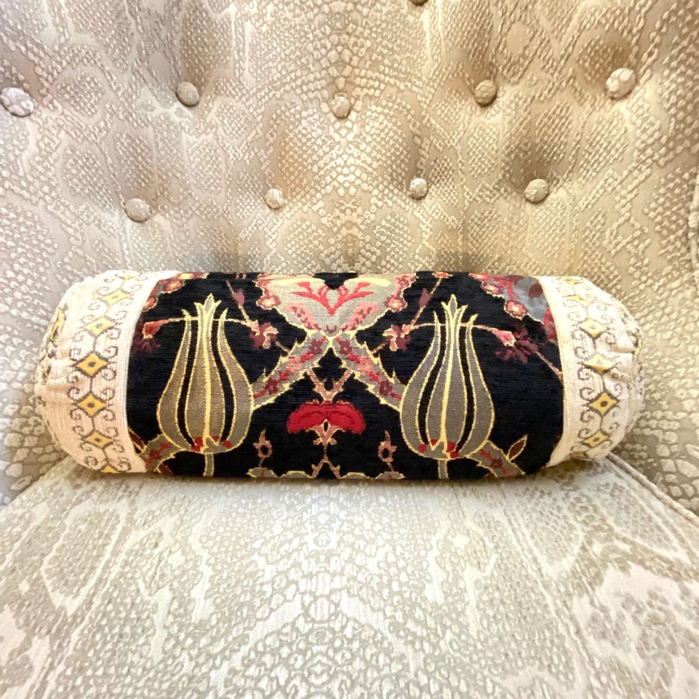 Bolster chenille pillow cover